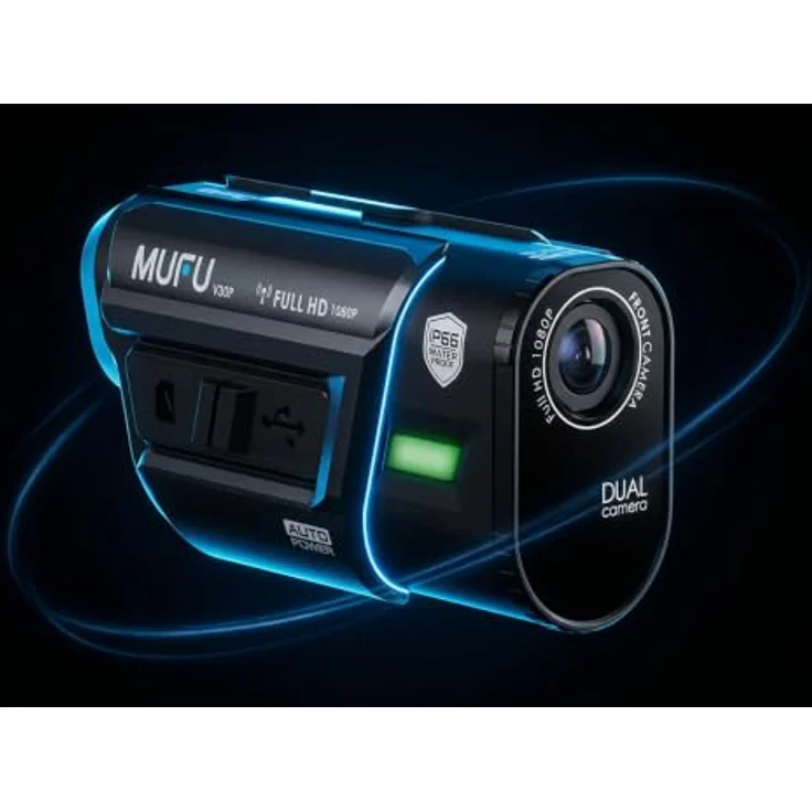 MUFU V30P Motorrad-Dashcam Full HD mit 2 Kameras, 3100-mAh-Batterie und bis zu 7 Stunden Aufnahmezeit, GPS und WLAN – Bild 9