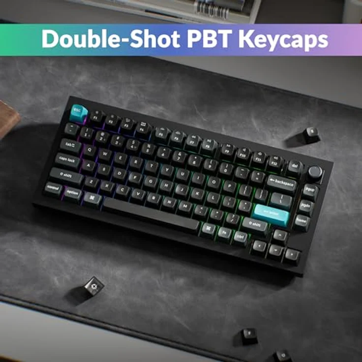 Keychron Q1 Ultra 8K, 75 % Kabellose Mechanische Tastatur, Aluminium, 82 Tasten, ZMK-programmierbar, POM Switch - Red – Bild 11