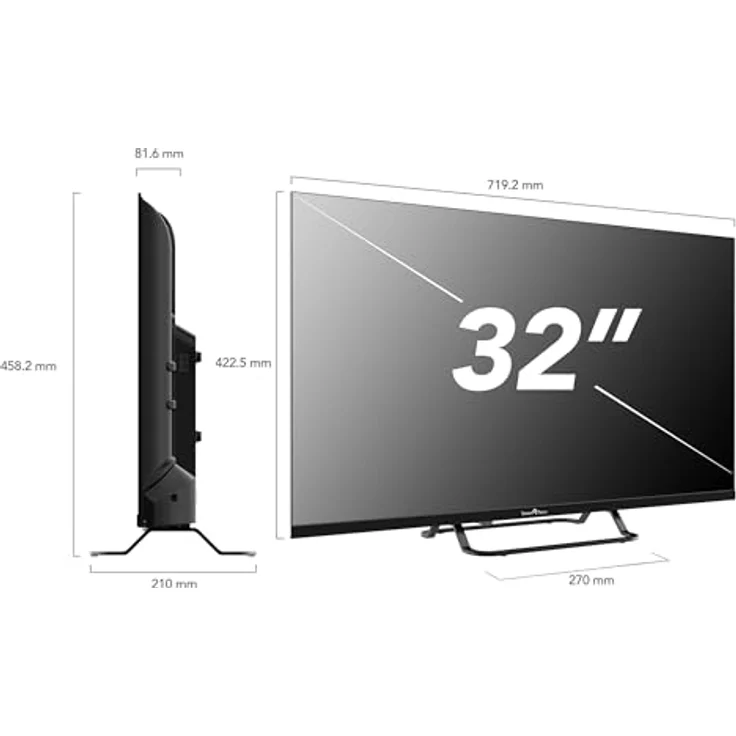 Smart Tech 32HV02V, 32 Zoll (80 cm) LED HD Smart TV mit VIDAA, Dolby Audio, 3xHDMI, 2xUSB, Hotel Mode, Netflix, Disney+, YouTube, Prime Video – Bild 3