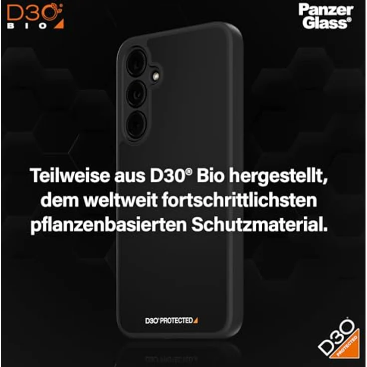 Panzer Glass Ultimativer Schutzhülle für Samsung Galaxy A55 HardCase mit D3O - Langlebig und Nachhaltig, Schwarz – Bild 4