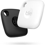Tile Mate (2022) Bluetooth Schlüsselfinder, 2er Pack, 60m Reichweite, inkl. Community Suchfunktion, iOS & Android App, Alexa & Google Home kompatibel, schwarz