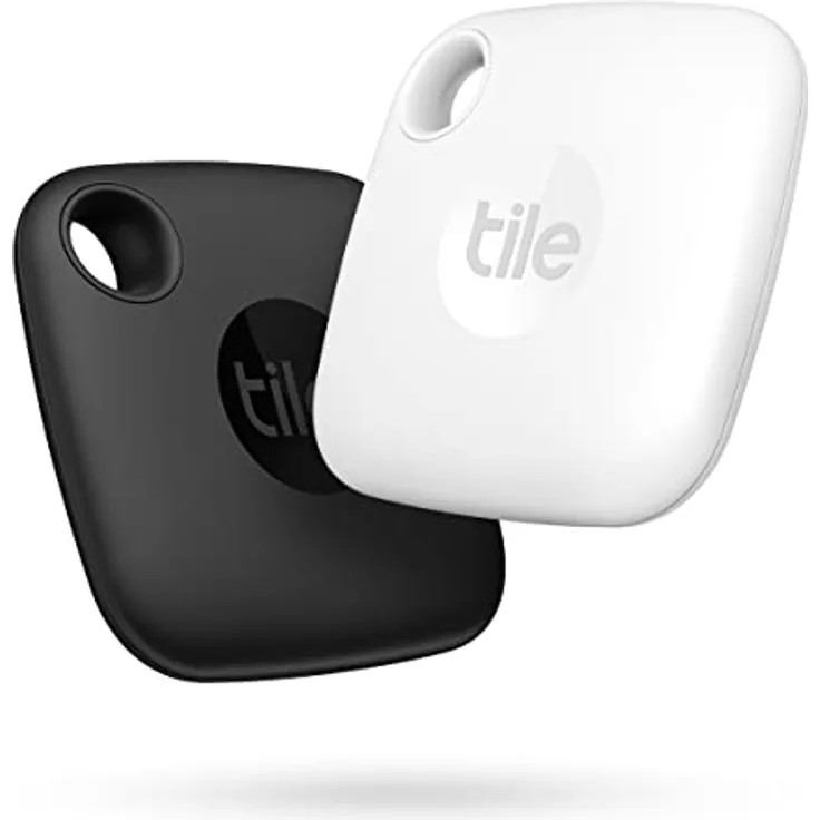 Tile Mate (2022) Bluetooth Schlüsselfinder, 2er Pack, 60m Reichweite, inkl. Community Suchfunktion, iOS & Android App, Alexa & Google Home kompatibel, schwarz