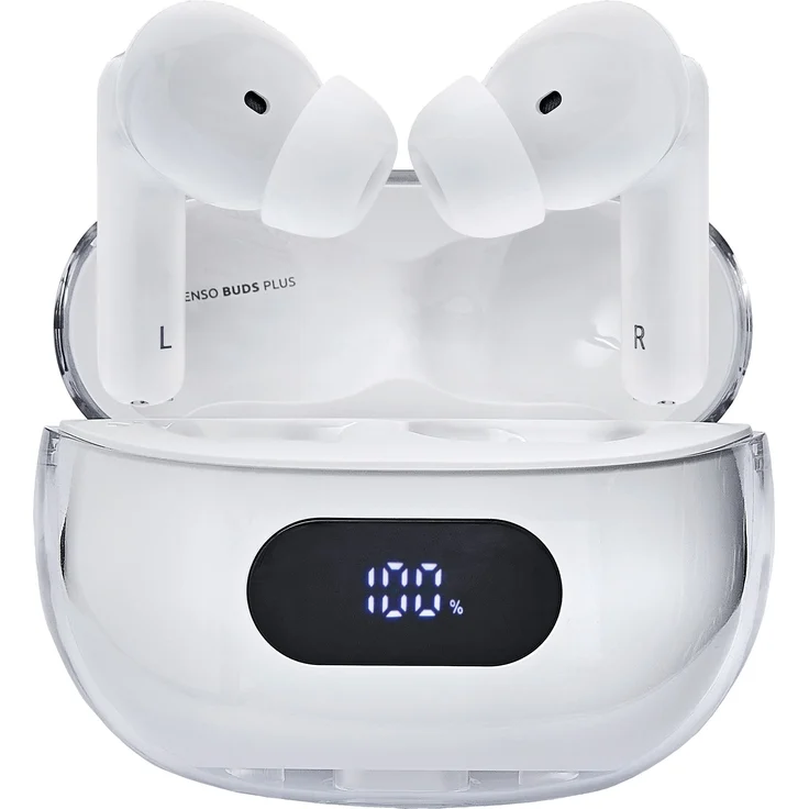 Intenso Buds Earphone Plus T312AE White, kabellose In-Ear-Kopfhörer mit Freisprechfunktion und 7,5 Stunden Akkulaufzeit – Bild 1
