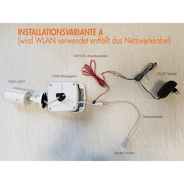 Lupus Electronics 13352 Montagebox für die LE138-139 und LE201, LE221 und LE224 Überwachungskamera, Silber – Bild 4