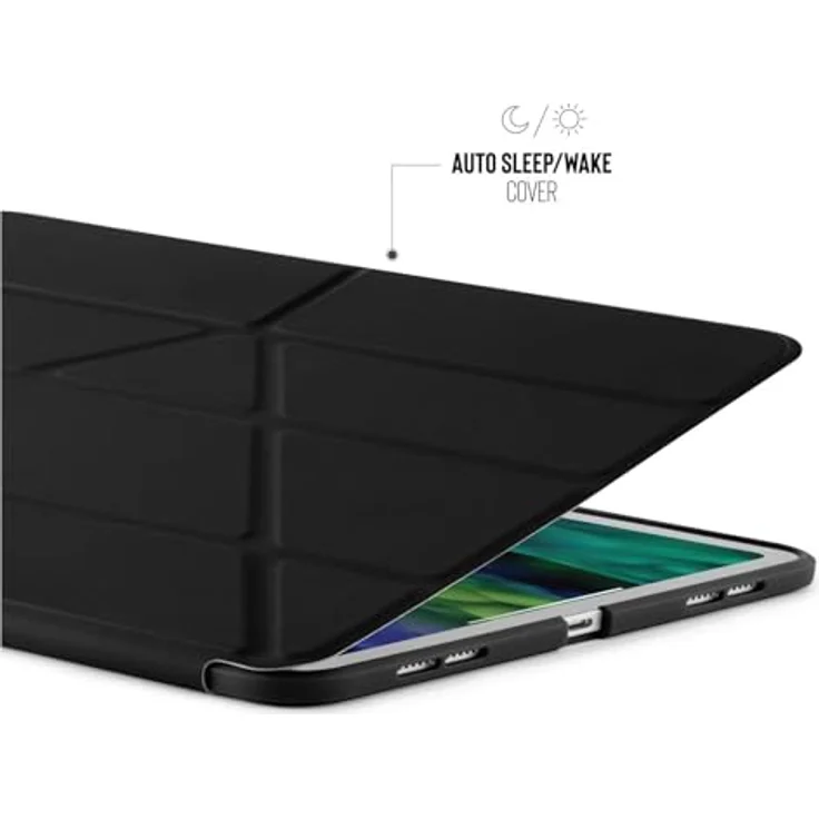 Pipetto iPad Air 10.9 Origami Case, Tablet Hülle mit Origami-Funktion, Schwarz – Bild 4