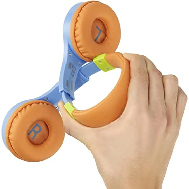 Hama Kinderkopfhörer mit Kabel (85 dB Lautstärkebegrenzung, On-Ear) Kinder-Kopfhörer (Sprachsteuerung, Größenverstellbar, Integriertes Mikrofon, Siri und Google Assistant) in Gute-Laune-Farben – Bild 3
