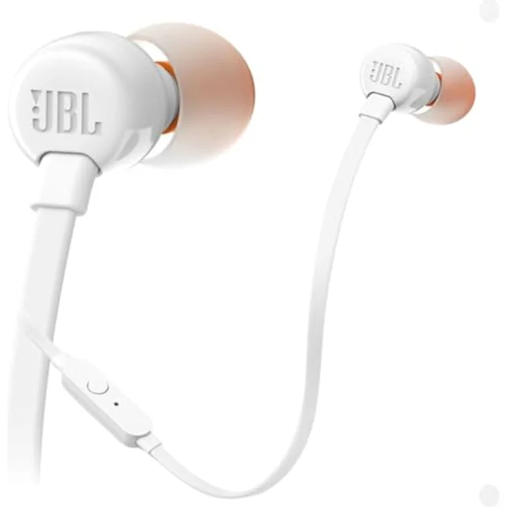 JBL T110WHT, In-Ear Kopfhörer mit purebass Sound und 1-Tasten-Fernbedienung, Weiß – Bild 5