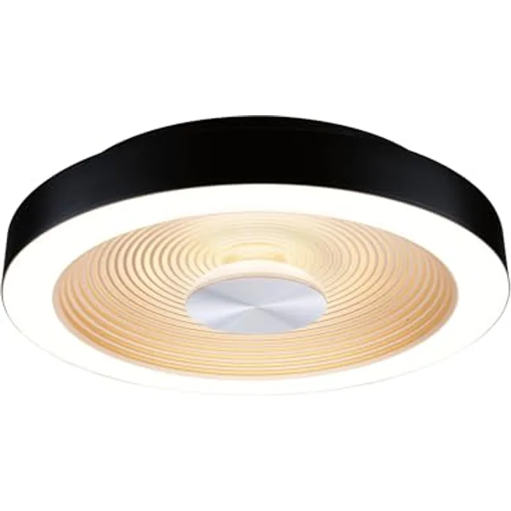 Paulmann WD Volea IP44 W/D dim LED 18W 320mm Schwarz Gold 230V Kunststoff Deckenleuchte mit Tiefeneffekt