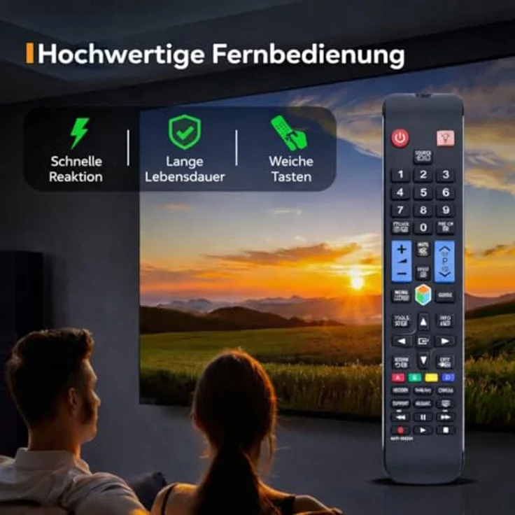 Mycotech Fernbedienung für Samsung Smart TV AA59-00638A, sofort einsatzbereit, ergonomisches Design, stabile Signalübertragung – Bild 3