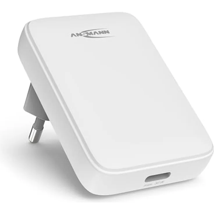 ANSMANN USB C Ladegerät, 30W Schnellladeadapter für iPhone 16/15/14/13/12/11 Pro Max, Samsung Galaxy S25/S24/S23 Ultra, flaches Slim Design, Steckdosenadapter