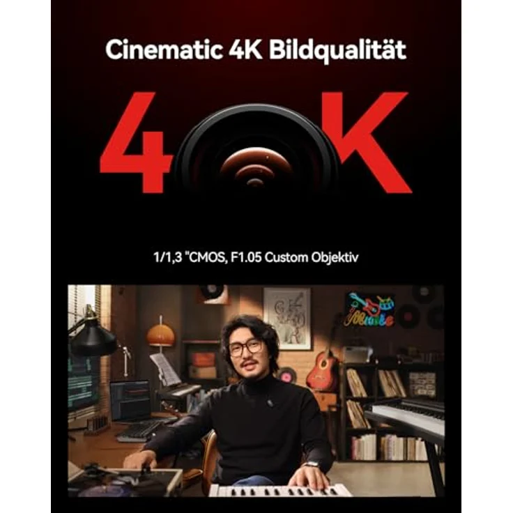 Hollyland VenusLiv Air Livestreaming-Kamera, 4K30p UVC/HDMI-Ausgang, KI-Optimierung, Greenscreen, Hautverfeinerung, Farbkorrektur für 24/7-Streaming – Bild 3