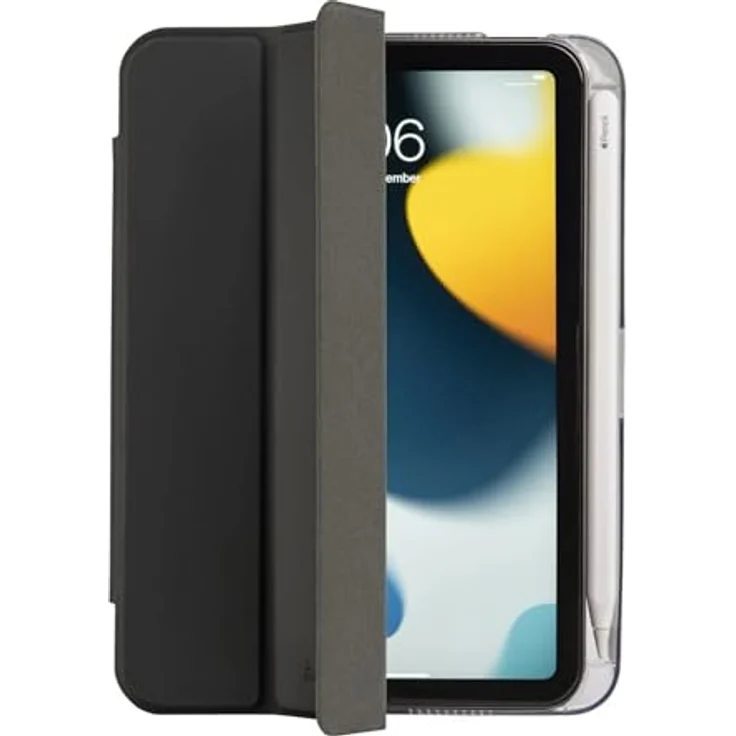 HAMA Fold Clear, Flip Cover für Apple iPad Mini 8.3" mit Stiftfach, Schwarz, transparente Rückseite und Standfunktion – Bild 2