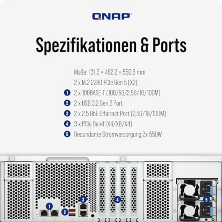 QNAP TS-473A-SW5T 4 BAY 2.2 GHZ, NAS – Bild 5
