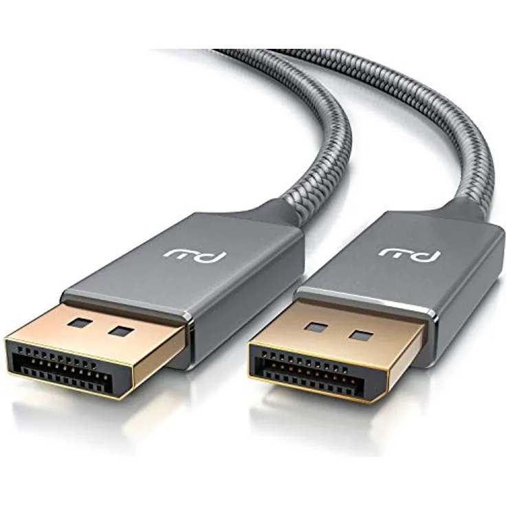 CSL - 8k DisplayPort 1.4 Kabel 1m - Displayport auf Displayport - DP 1.4 7680 x 4320 60Hz - 3840 x 2160 120Hz - 1920 x 1200 240Hz - Bandbreite von bis zu 32,4 Gbit s - HBR3, DSC 1.2, HDR 10