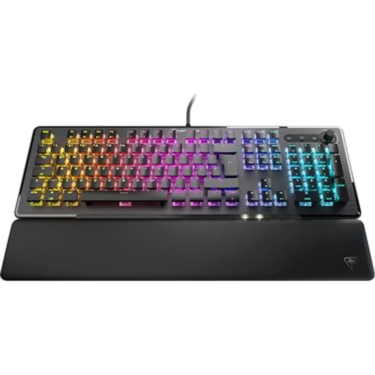 Turtle Beach Vulcan II – Mechanische PC Gaming-Tastatur, Titan II-Schalter, anpassbare beleuchtete RGB-Tasten, abnehmbare Handballenauflage, Aluminiumplatte – Schwarz – Bild 4