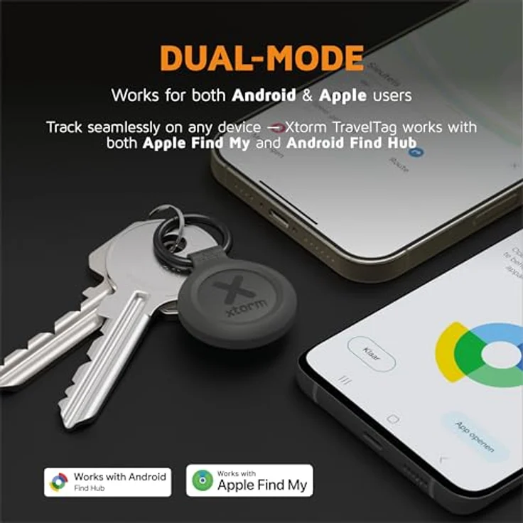 Xtorm TravelTag 3er Set, IP64 Tracker für Android und iOS, wasserfest, schwarz, GRS-zertifiziert – Bild 7