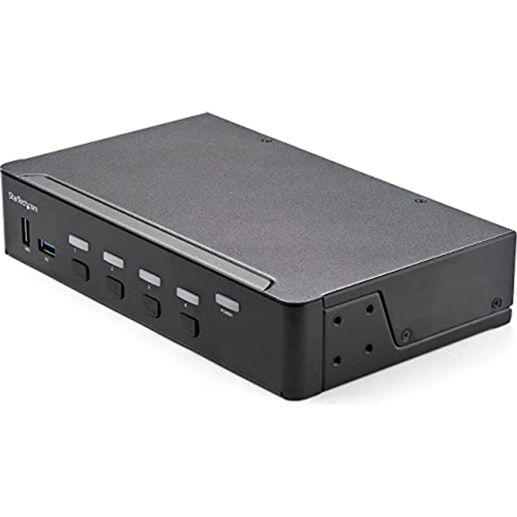 StarTech.com 4 Port HDMI KVM Switch - Einzelmonitor 4K 60Hz Ultra HD HDR - HDMI 2.0 KVM Switch mit 2 Port USB 3.0 Hub (5 Gbit/s) und 4X USB 2.0 HID, Audio - Hotkey - TAA (SV431HU34K6) – Bild 1