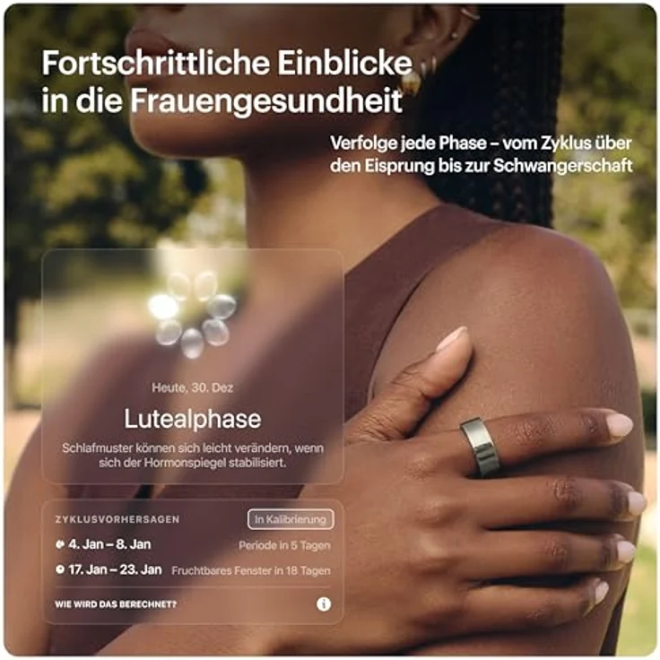 Ultrahuman Ring Air (7, Space Silver), Smart Ring aus Titan mit Herzfrequenz- und Temperatursensor, Silber – Bild 6