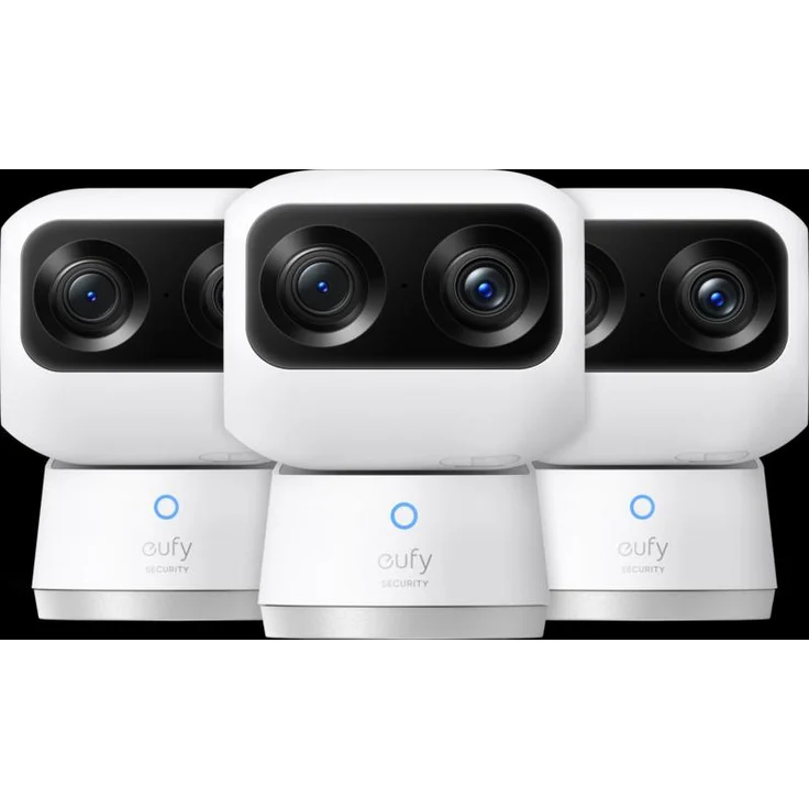 eufy Indoor Cam S350 3-Pack, 4K Netzwerkkamera mit 360-Grad-Schwenk, Infrarot-Nachtsicht und Datenschutzmodus