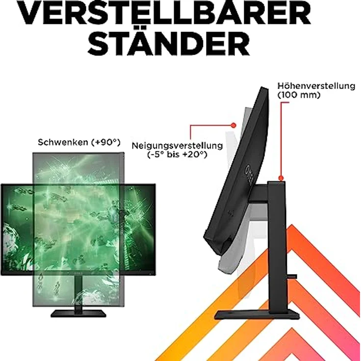 HP Omen 27q 27" QHD IPS Gaming Monitor, 165Hz, 1ms, FreeSync, HDMI/DP, 16:9 Display – Bild 6