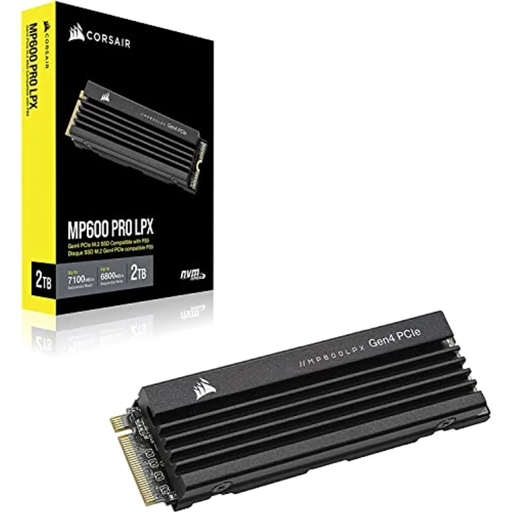 CORSAIR MP600 PRO LPX - SSD - 2TB - intern - M.2 2280 - PCI Express 4,0 x4 (NVMe) - 256-Bit-AES - integrierter Kühlkörper (CSSD-F2000GBMP600PLP) – Bild 6