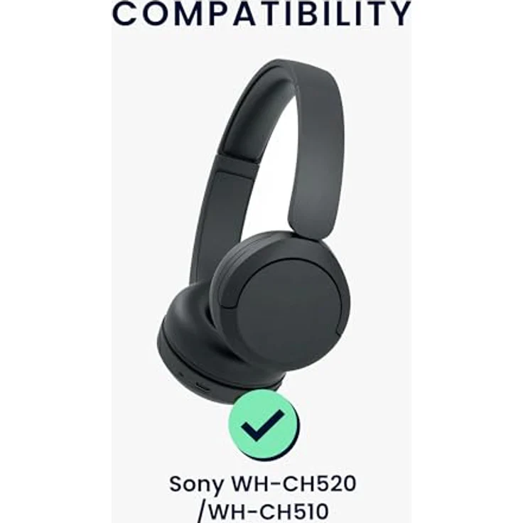 kwmobile Neopren Tasche für Sony WH-CH520 / WH-CH510 / MDR-ZX110 - Dunkelblau, Robustes Case für Headset mit integriertem Reißverschluss – Bild 2