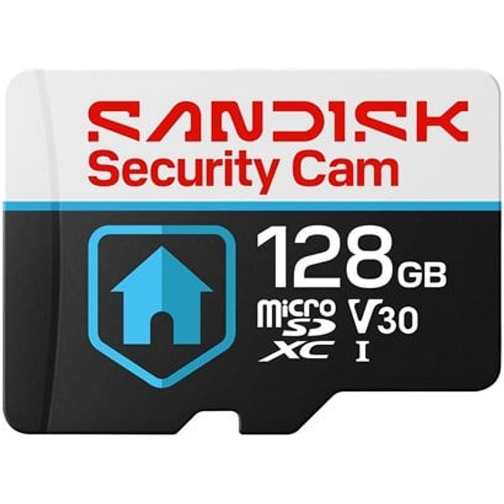 SANDISK Security Cam microSD - 128GB, Übertragungsgeschwindigkeit bis zu 100MB/s, für Sicherheitskameras geeignet