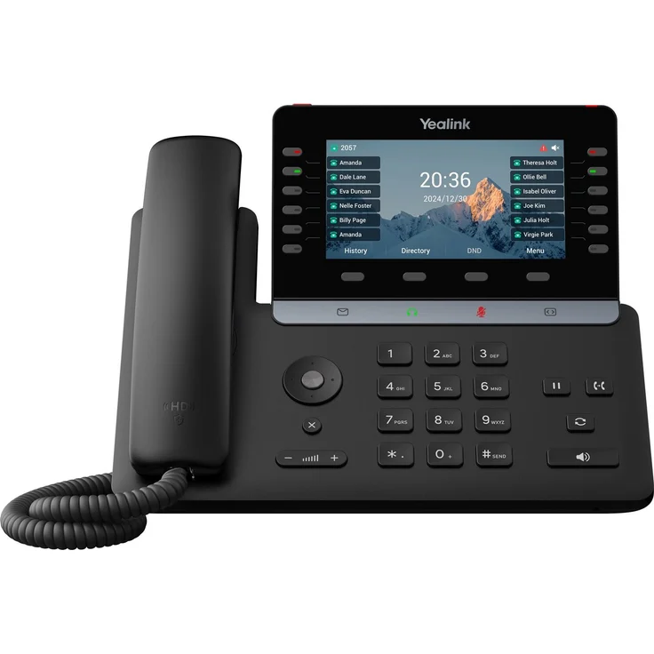 Yealink SIP-T85W, DECT-Telefon mit VoIP, Bluetooth 5.0, 10-fach Anruffunktion, Classic Gray