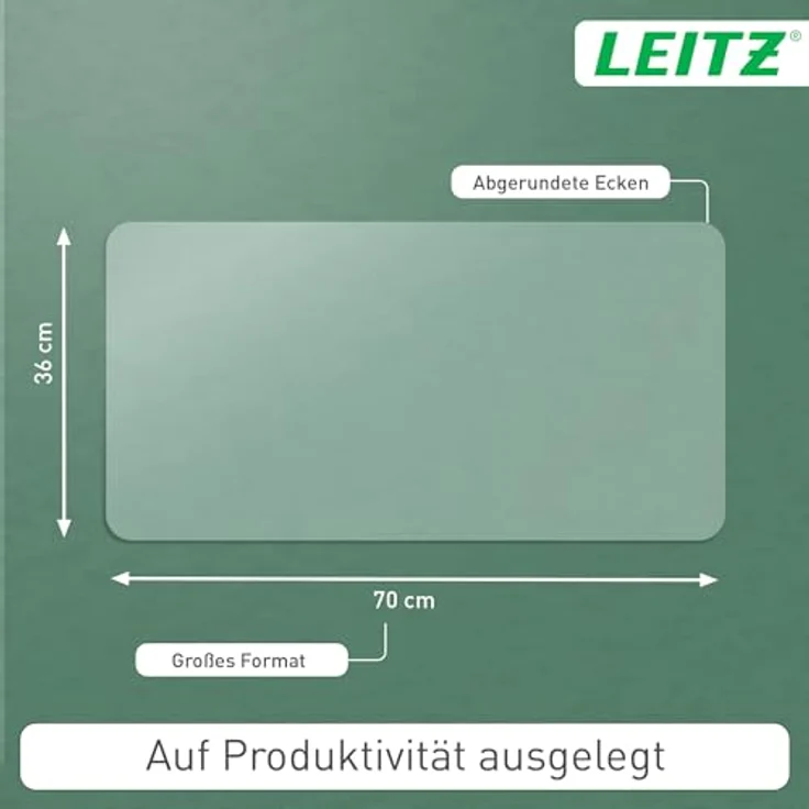 Leitz transparente Schreibtischunterlage, groß 70 x 36 cm, wasserdicht und kratzfest – Bild 4