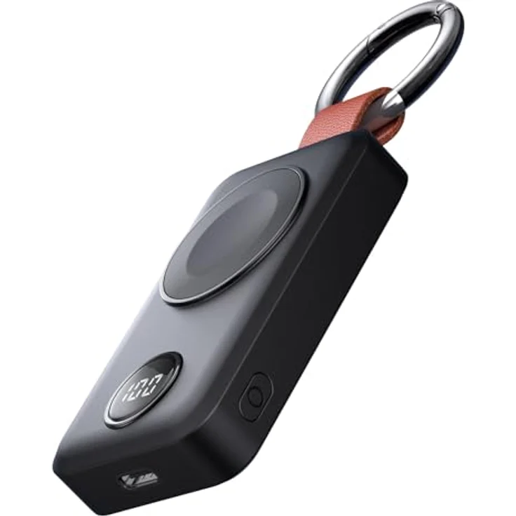 JOYROOM JR-WQW01, kabellose Powerbank 2000mAh 3W für Apple Watch, schwarz mit Digitalanzeige und Schnellladefunktion – Bild 4