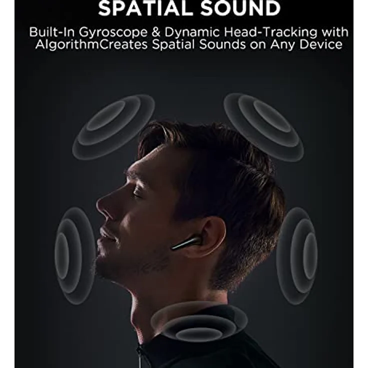 1More Aero Bluetooth Kopfhörer Kabellos mit Räumlichem Audio, 42dB Adaptive Aktive Geräuschunterdrückung, Benutzerdefinierte EQ, 10mm Treiber, 6 Mikrofone, 28H Spielzeit, kabelloses Laden – Bild 2