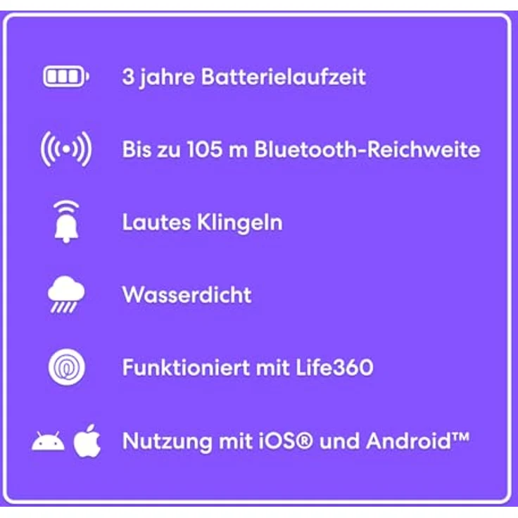 Tile by Life360 Essentials (2024) – Bluetooth-Tracker & Gegenstandsfinder, 4er-Pack, iOS- & Android-kompatibel, wasserdicht (IP68-zertifiziert) – Bild 5
