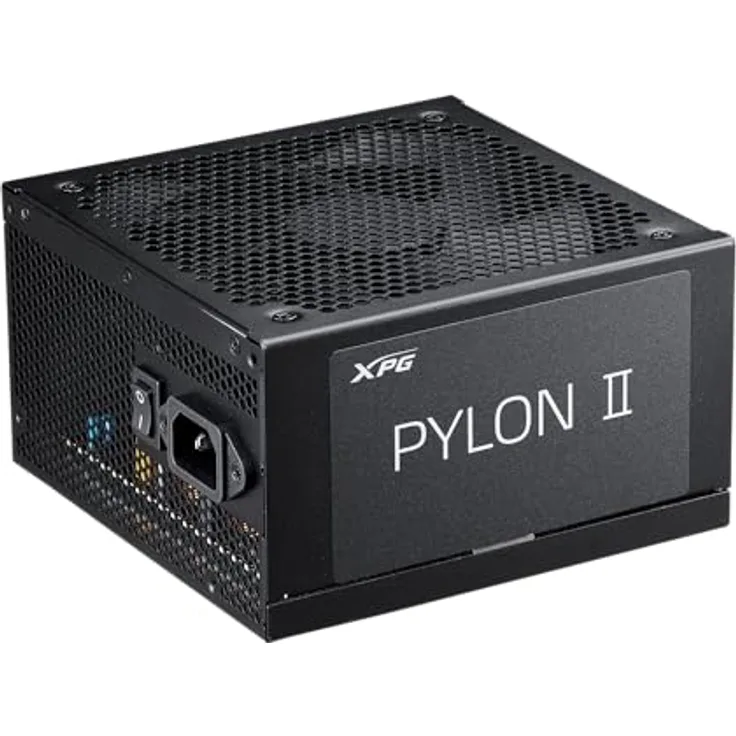 XPG PYLON II 750W, PC Netzteil mit 80 PLUS Bronze-Effizienz, schwarzer FDB-Lüfter, 5 Jahre Garantie