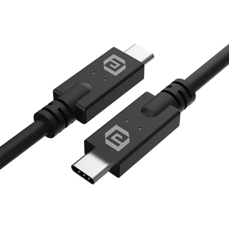 Akasa AK-CBUB67-10BK, USB-C Kabel, 1 m, 40 Gbit/s, Schwarz, E-Mark Chip, Schnellladeunterstützung
