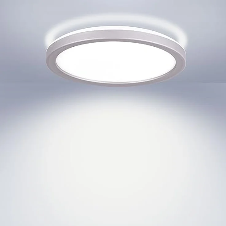 max K O M F O R T LED Deckenlampe LUCKY rund grau 12W - Neutrales helles Licht – Bild 1