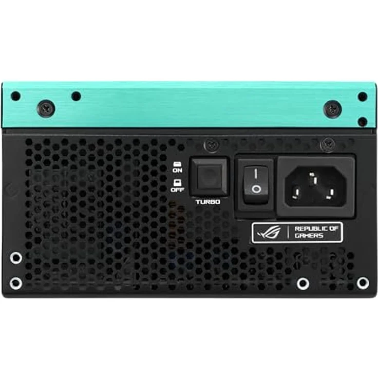 ASUS ROG Thor 1200W Platinum III Hatsune Miku Edition ARGB Gaming Netzteil, ATX 3.1 kompatibel, 80Plus Platinum, GaN-MOSFET, GPU-First-Spannungsmessung, magnetisches OLED-Display, Blau, Grün, Pink – Bild 3