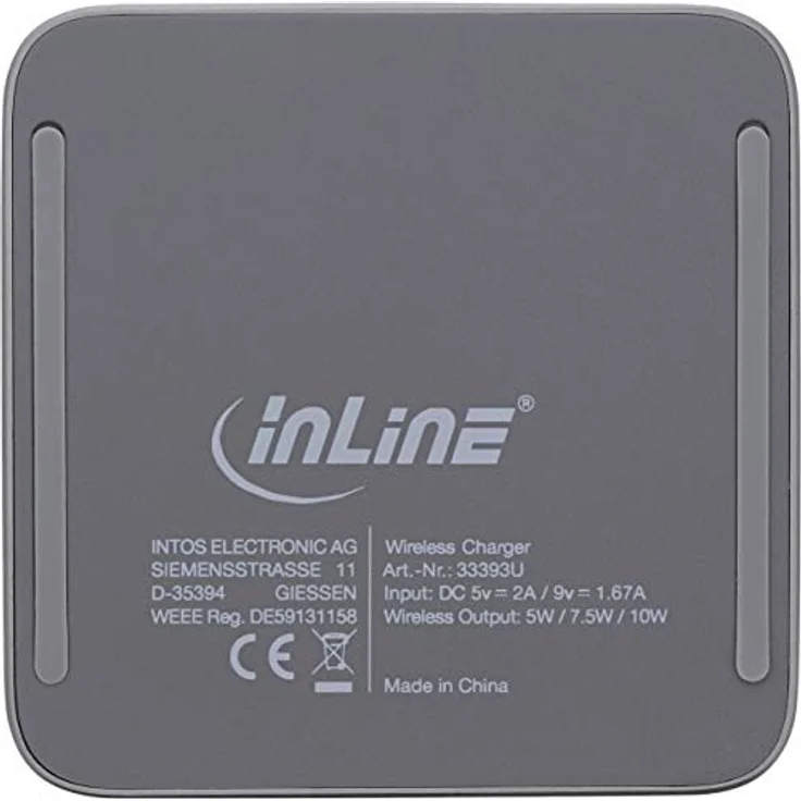 InLine 33393U Qi woodcharge, wireless fast charger, Smartphone kabellos laden, 5-7,5-10W – Bild 6