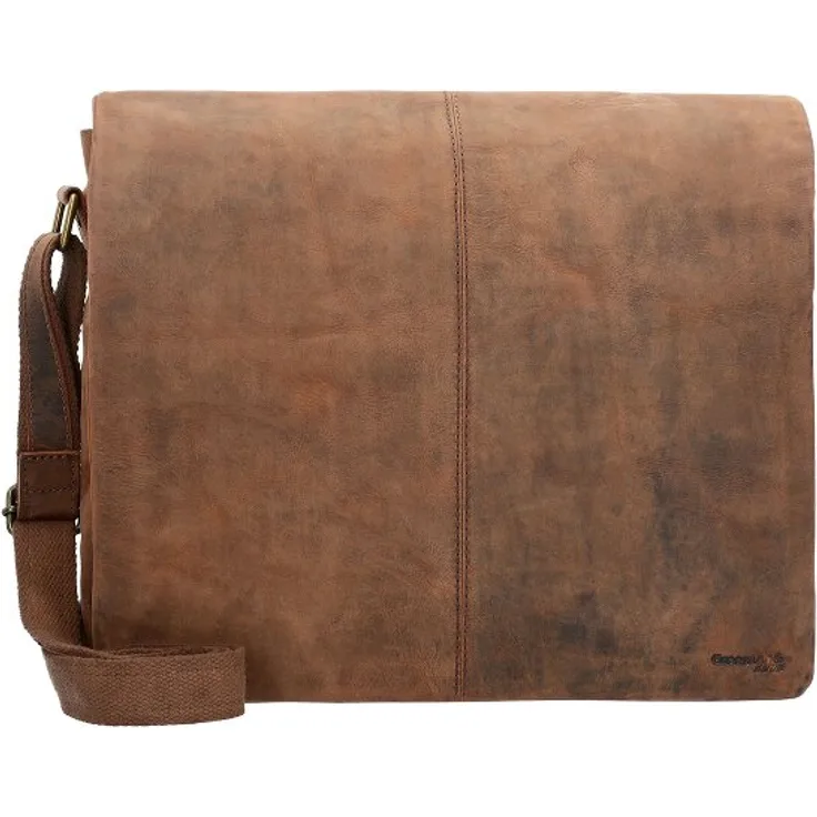 Greenland Nature Montenegro Messenger, 35 cm Leder Tasche, braun