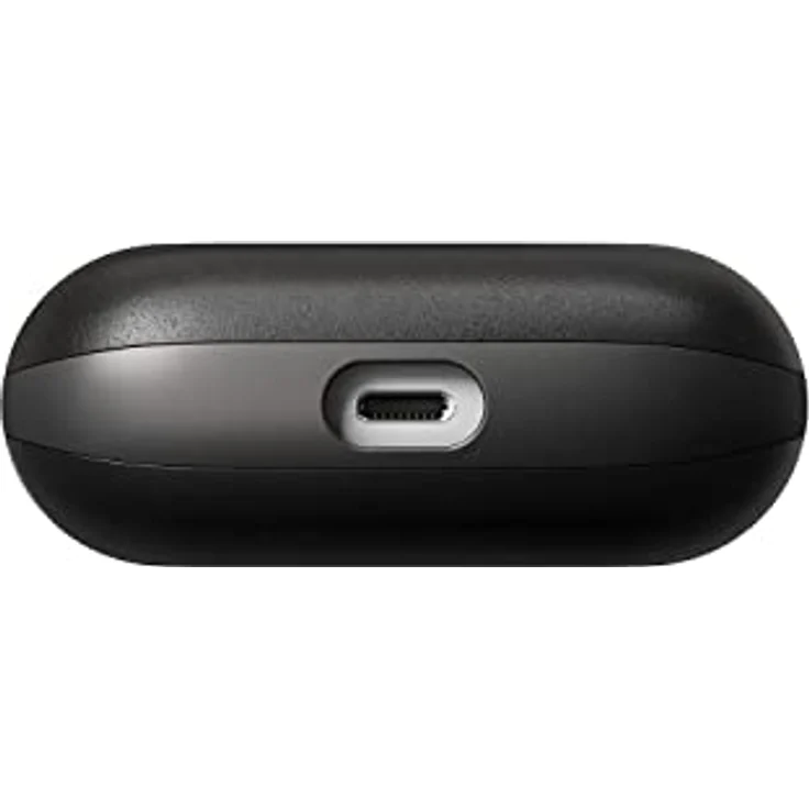 NOMAD Modern Leather Case für Airpods Pro | Robuste Schutzhülle aus Polycarbonat und Echtleder | Gummierte TPE-Bumper | Airpods Pro 2 | Black – Bild 2