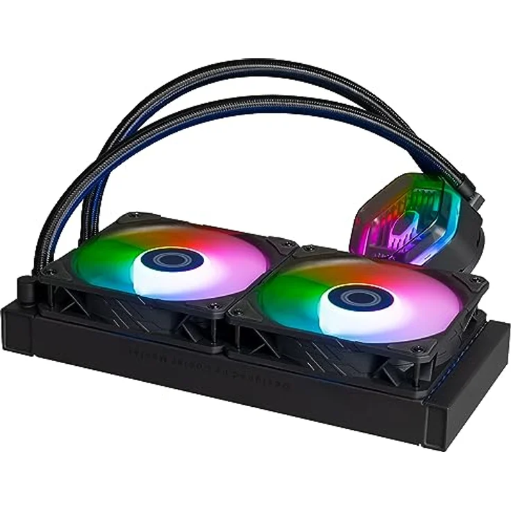 Cooler Master MasterLiquid Atmos 240 Black CPU-Wasserkühler – AIO-Wasserkühlung, Doppelkammerpumpe, vorinstallierte Sickleflow 120 Edge-Lüfter, adressierbares Gen 2 RGB, LGA1700- & AM5 – Schwarz – Bild 5