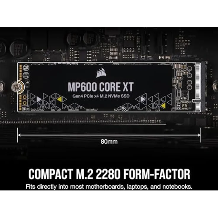 Corsair MP600 CORE XT 2TB M.2 PCIe Gen4 NVMe SSD – Bis zu 5900MB/s – QLC NAND – M.2 2280 – Schwarz – Bild 5