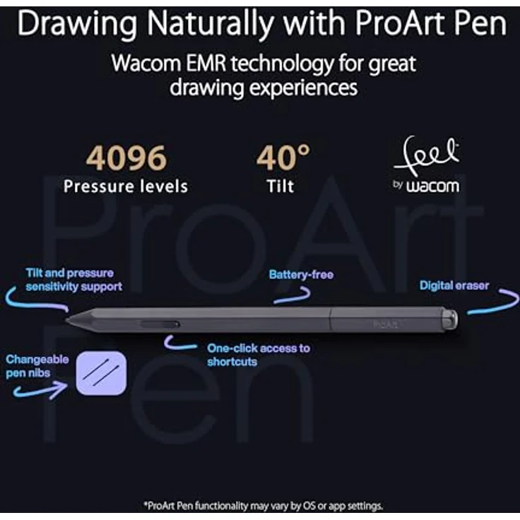 ASUS ProArt PA169CDV - 15,6 Zoll Stift-Display - 4K UHD 3840x2160, Wacom EMR, ProArt Pen, 100% sRGB, 10-Punkt Touch, Calman, DisplayHDR 400 - IPS, 16:9, 10-bit, entspiegelt, 15W USB-C, HDMI, Speaker – Bild 3