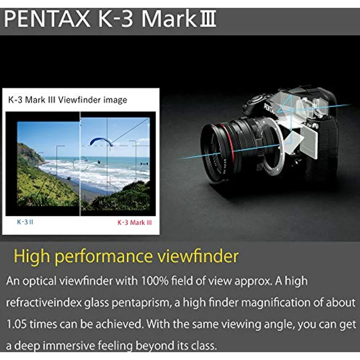 Pentax K-3 Mark III Spiegelreflexkamera Gehäuse schwarz – Bild 5