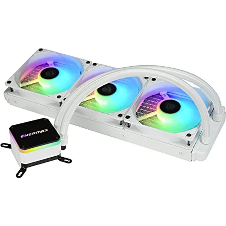 Enermax LiqMax III ARGB 360 Weiß, AIO Liquid Cooler, Watercooling für Intel/AMD-Prozessoren, ARGB-Lüfter (ELC-LMT360-W-ARGB) – Bild 1