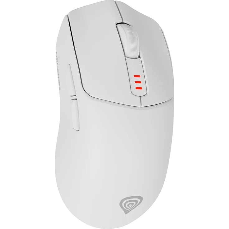 Genesis Zircon 500 (NMG-2114) Kabelgebundene Maus in Weiß, 10000 DPI, RF Wireless + Bluetooth + USB Type-C, 6 Tasten – Bild 1