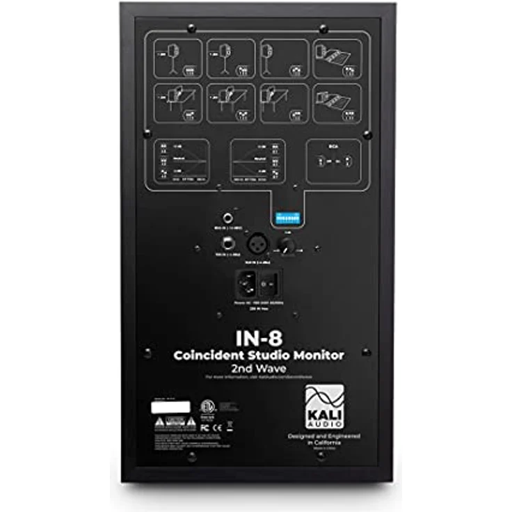 Kali Audio IN-8 2nd Wave Nahfeldmonitor mit koaxialem Mittel-/Hochtöner, Schwarz – Bild 2