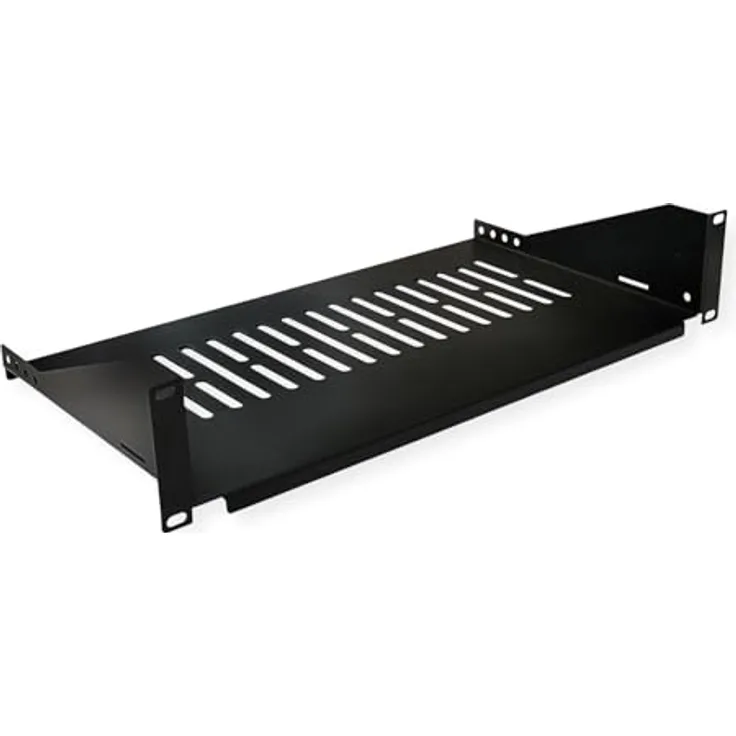 VALUE 19"-Geräteträger, 485 x 250mm, 2HE, max. 10kg, schwarz
