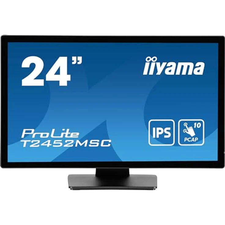 iiyama ProLite T2452MSC-B1 23,8" IPS LED Monitor FullHD 10 Punkt Multitouch kapazitiv HDMI DP USB3.0 7H Anti-Fingerprint schwarz – Bild 2