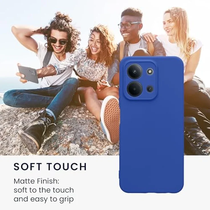 kwmobile Handyhülle für Xiaomi Redmi 15C / Poco C85, elastisches Silikon Case in Baltik Blau, reißfest und rutschfest – Bild 4