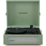 Crosley Voyager Plattenspieler mit 2 Lautsprecher, Bluetooth In & Out und AUX - 3 Speed Retro Schallplattenspieler - Für 7", 10" und 12" Vinyl - Tragbar mit Integriertem Koffer - Sage Grün